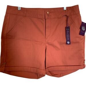 Gloria Vanderbilt NEW Maren short in Summer Clay sz 12 women
